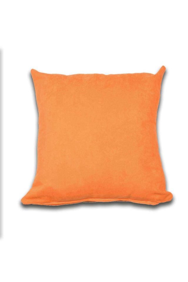 4 adet Süet Kırlent Minder Kılıfı 40X40cm Portakal Saks Mavisi