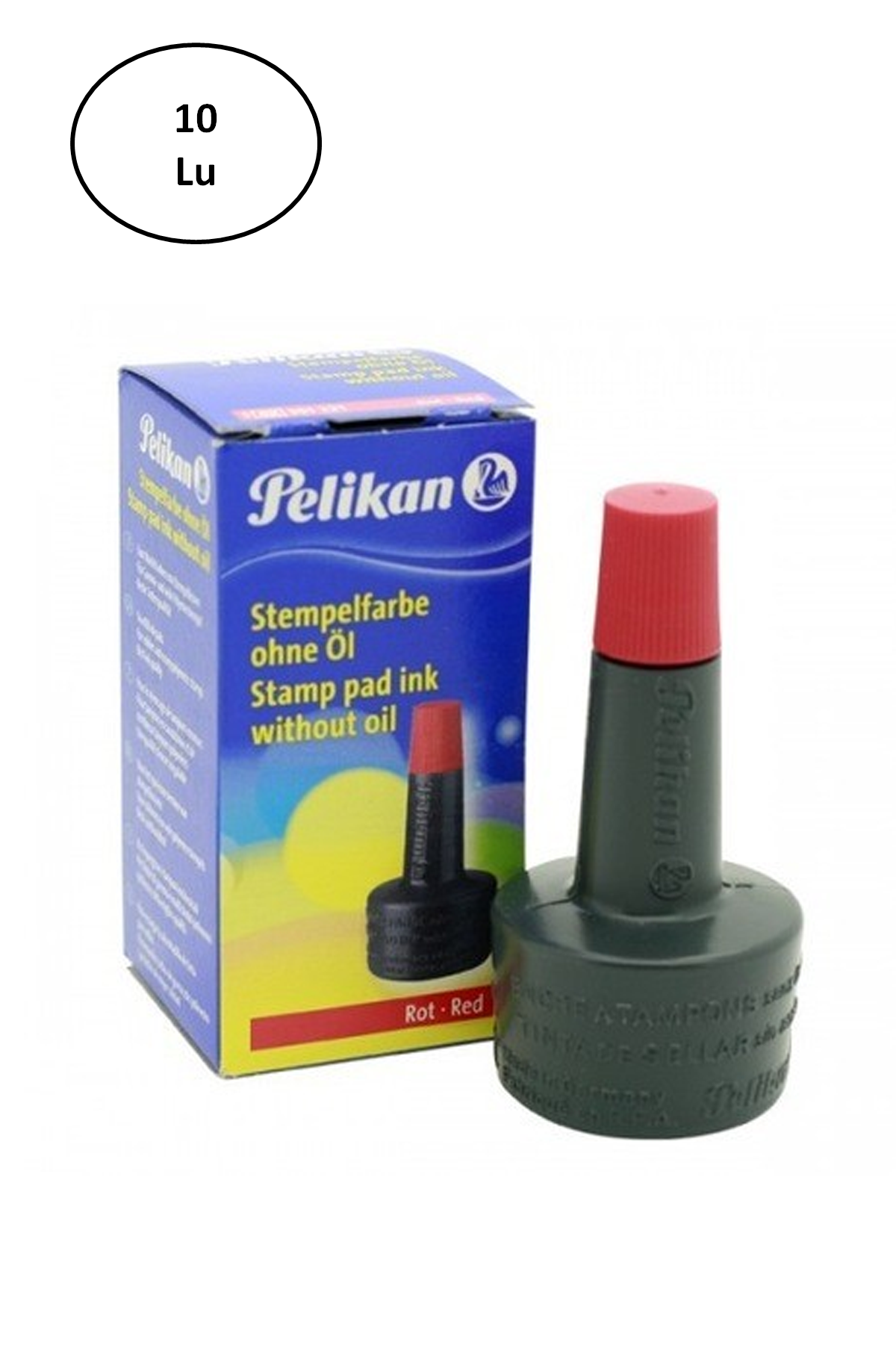 Pelikan Stampa Mürekkebi Kırmızı 28 Ml 10'lu