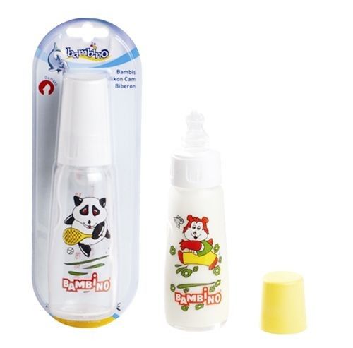 Bambino Bambiş 200ml Damaklı Emzikli Cam Biberon