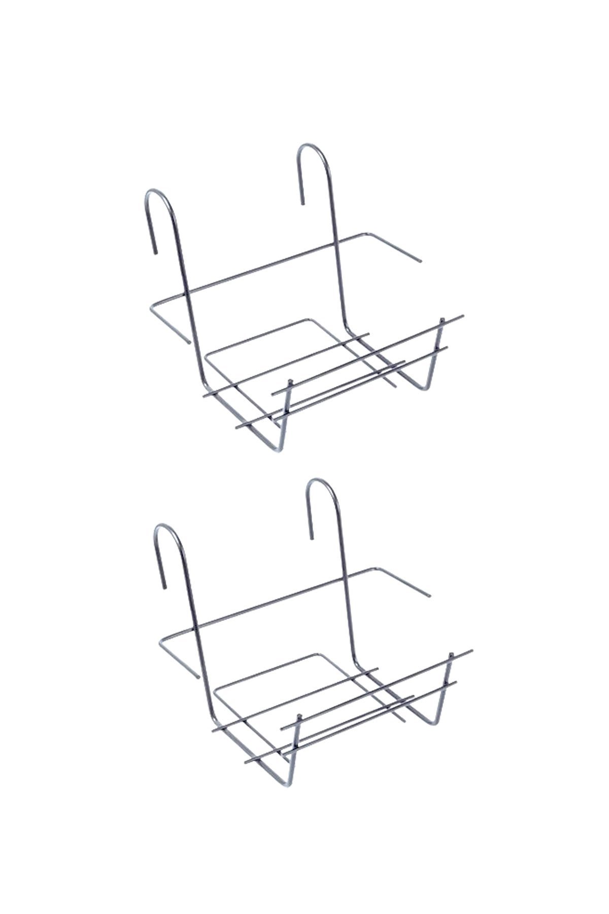 2 Adet Küçük Balkon Saksı Askısı Ferforje 30CM