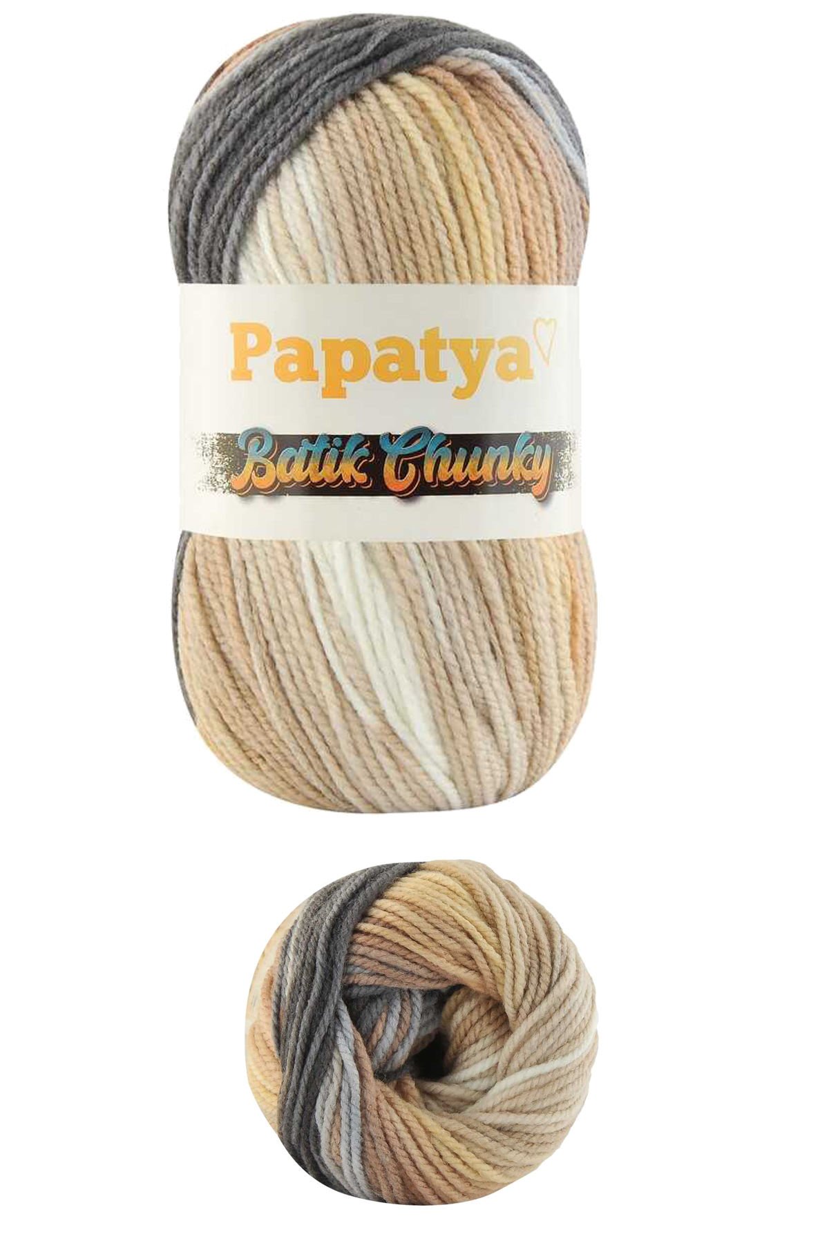 5 Adet Batik Chunky Örgü İpi Yünü Tüm Kıyafetlere Uygun - 112