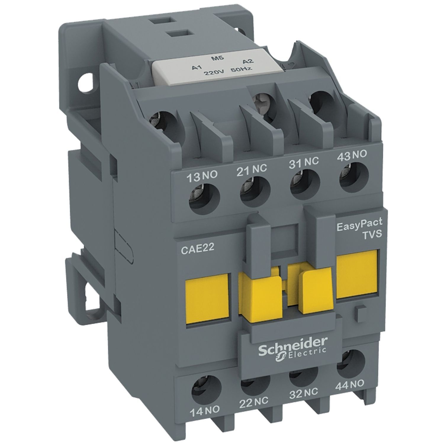 CAE22M5 | Schneider TeSys Easy Serisi İçin Yardımcı Kontaktör - 2NA-2NK - 220 VAC Bobin