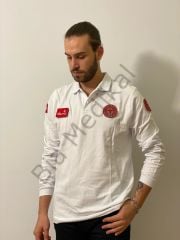 Polo yaka Lacoste Acil Sağlık (Beyaz Uzun Kol)