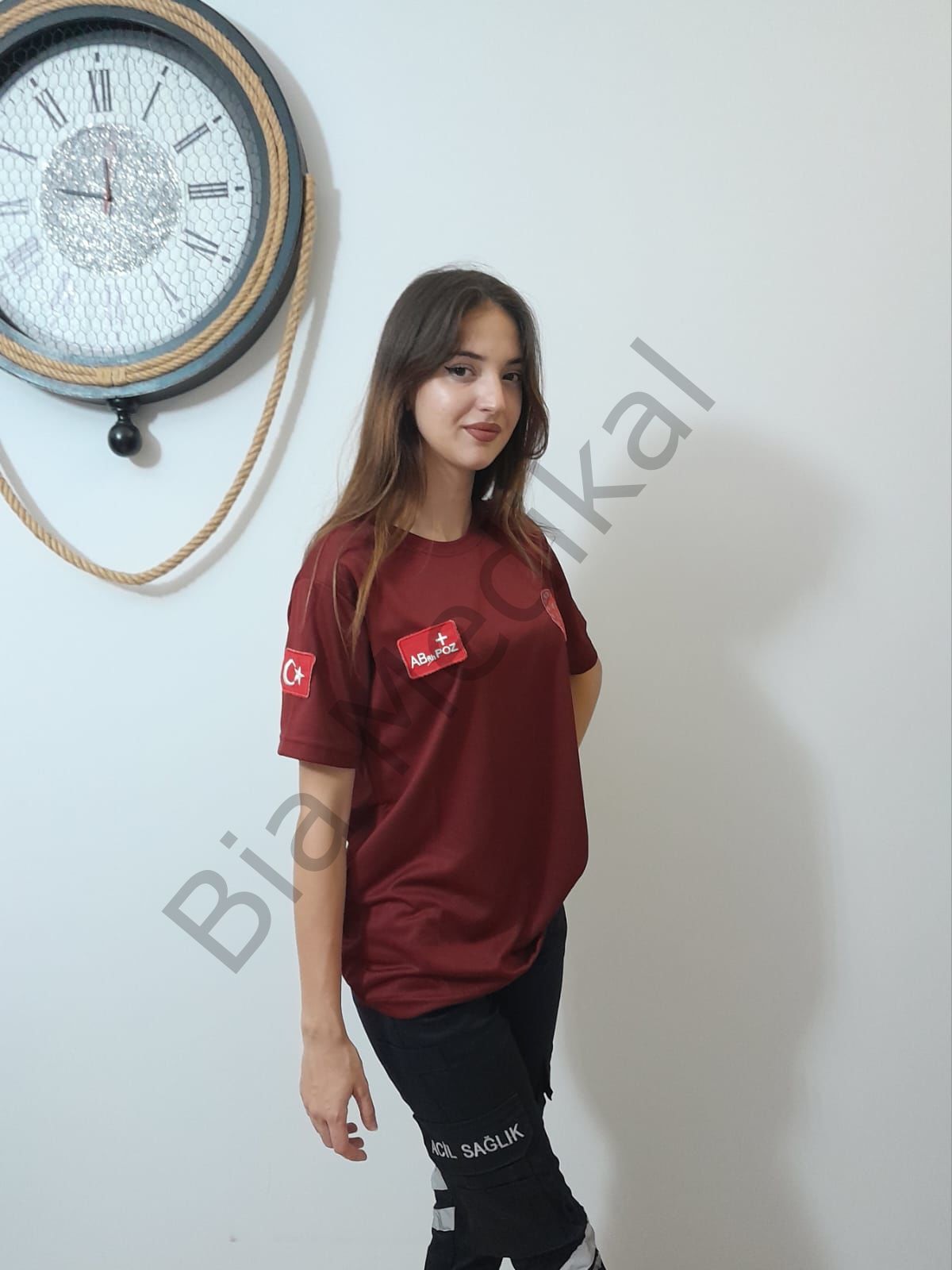 Sıfır yaka Comfort Acil Sağlık (Bordo)