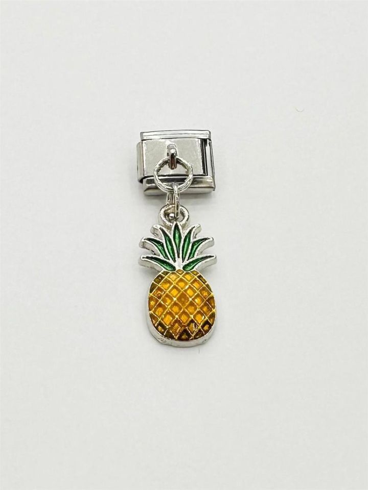 Çelik Charm Ananas Figürlü