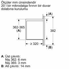 Profilo FRIAT8AS Siyah 20 lt Ankastre Mikrodalga Fırın