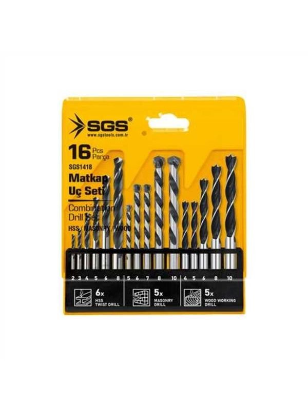 SGS MATKAP UCU SETİ 16 LI