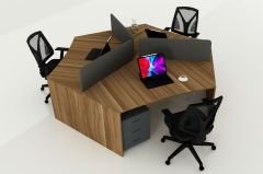 YONCA ÜÇLÜ WORKSTATION ANADOLU CEVİZ