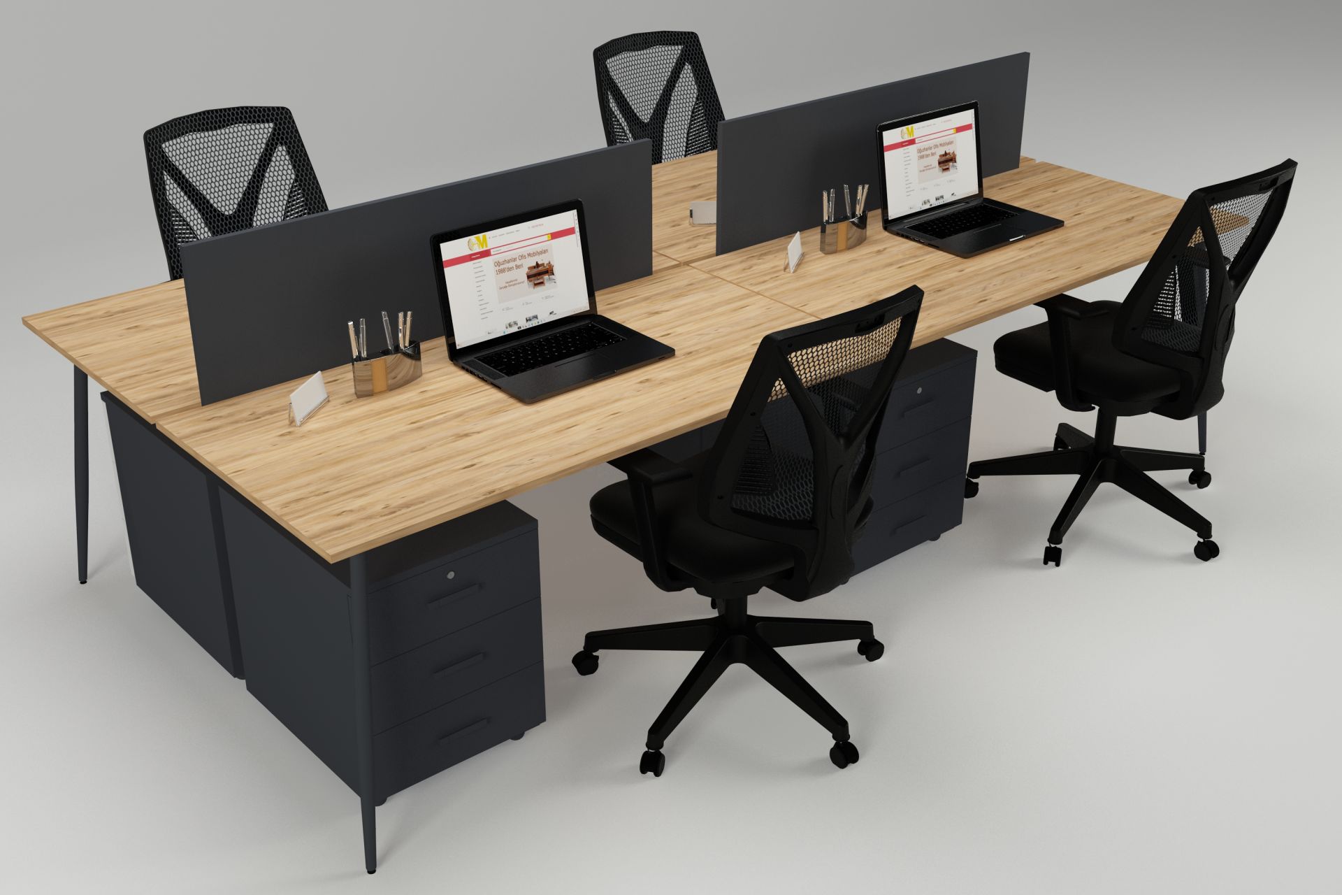 KONİK DÖRTLÜ WORKSTATION
