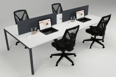 LİNK DÖRTLÜ WORKSTATION BEYAZ - 280X140X75H