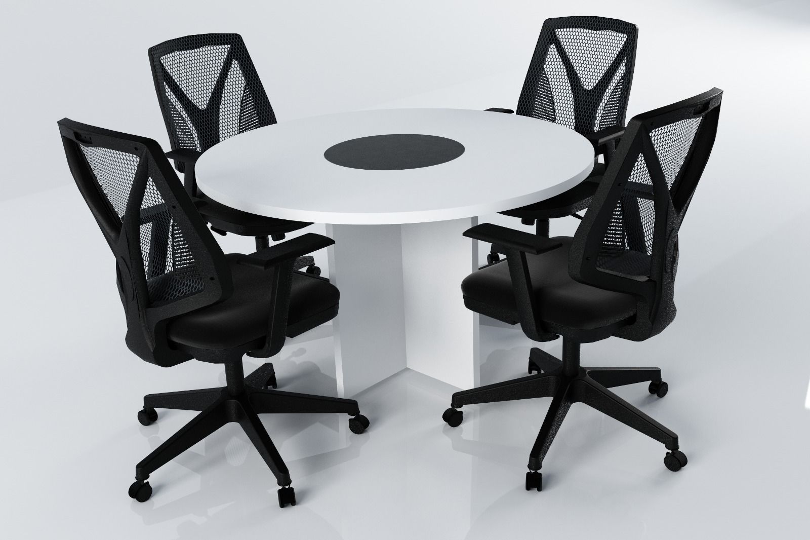 ELVİRA TOPLANTI MASASI BEYAZ - 120Q