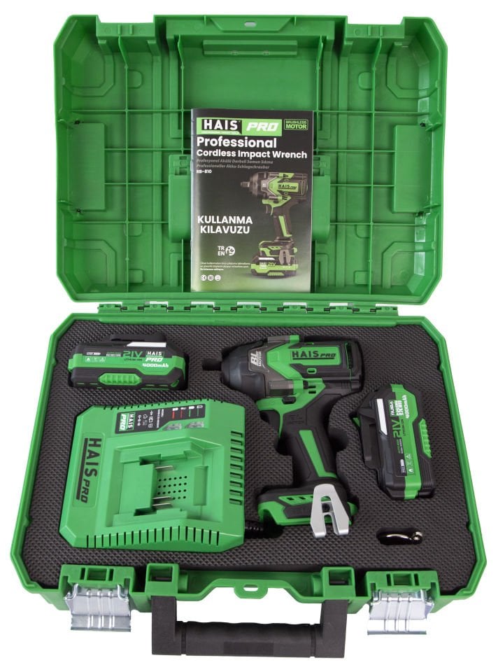 HAISPRO Profesyonel Darbeli Somun Sıkma 1100 Nm 21 V