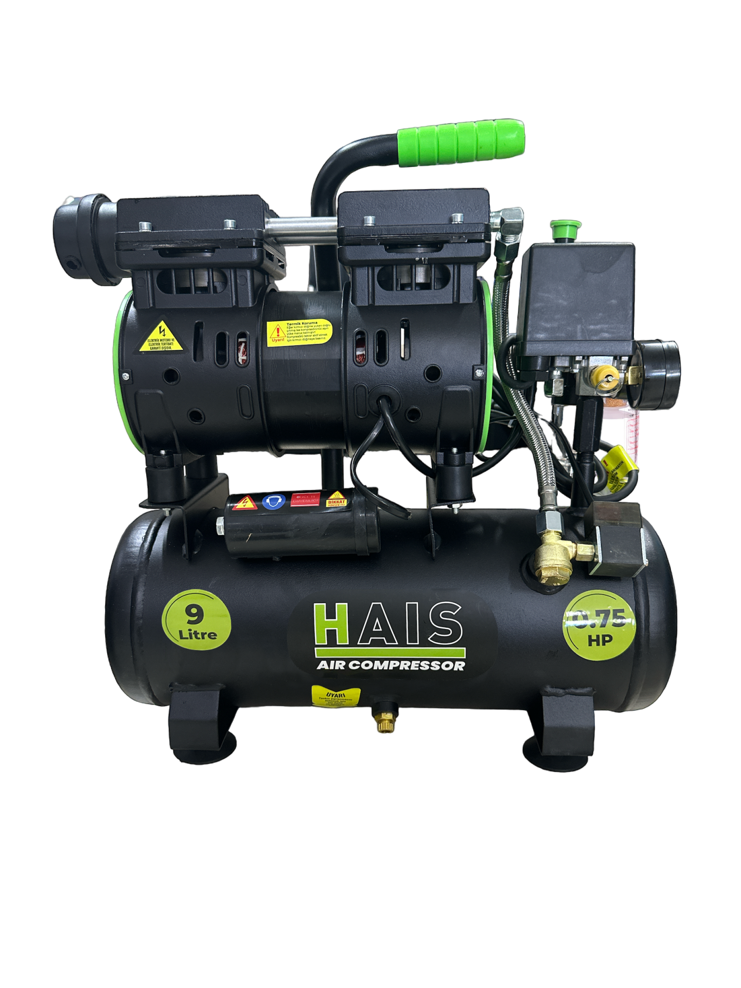 Hais 9 Litre Sessiz Yağsız Hava Kompresörü 0,75 HP