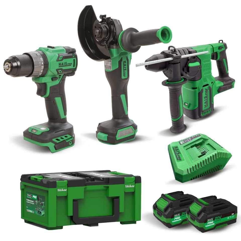 HAISPRO Profesyonel 21 V Akülü El Aletleri Seti - 3'LÜ SET - 1