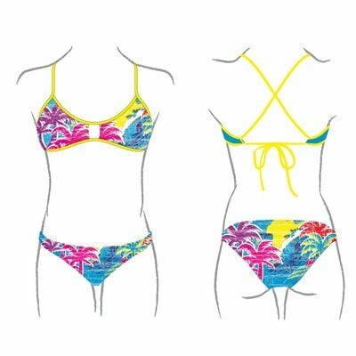 BIKINI SWIMMING WOMEN SURFING  ( KNOTTIES) Print S