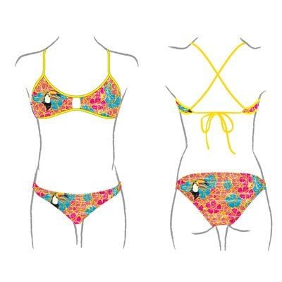 BIKINI SWIMMING WOMEN TROPICAL  TUCAN  ( KNOTTIES)
