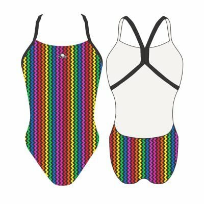 TURBO KADIN MAYO SWIMSUIT PATTERN 'ENERGY'  RAINBO