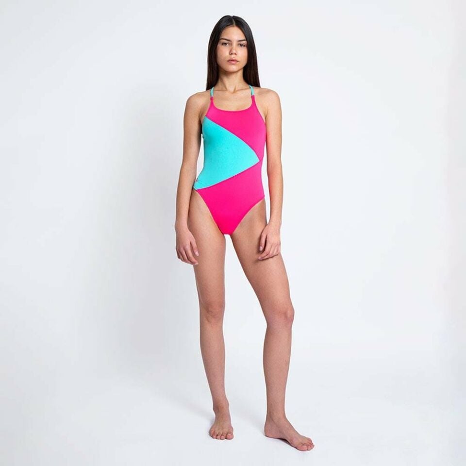 SWIMSUIT WOMEN 'ISLAND' COMFORT Rosa/Verde Agua SW