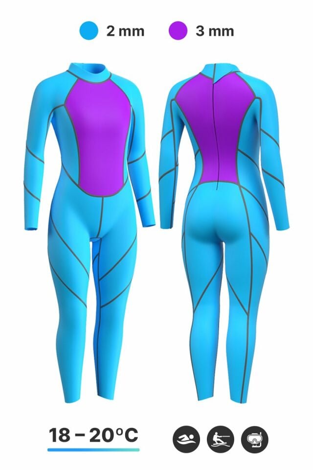 Mad Wave Kadın Wetsuit OPNWTR HYDROSTAR DSSS FLS L