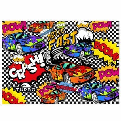 TURBO Mikrofiber Havlu TERRY MICROFIBRA COMIC CAR