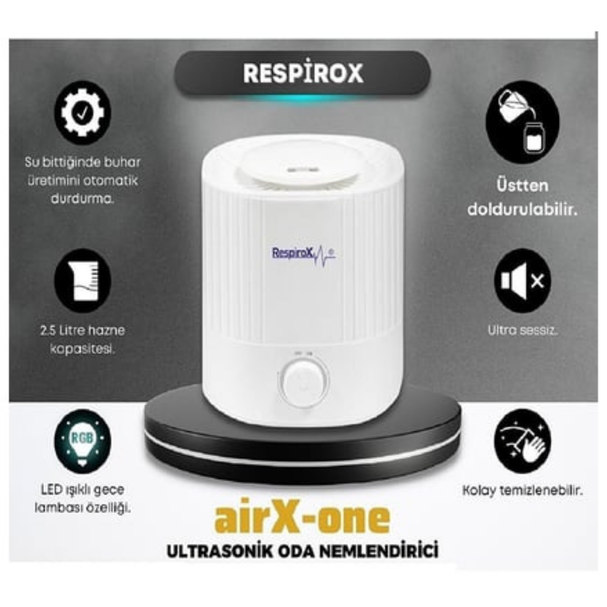 Respirox AirX-one Ultrasonik Oda Nemlendirici