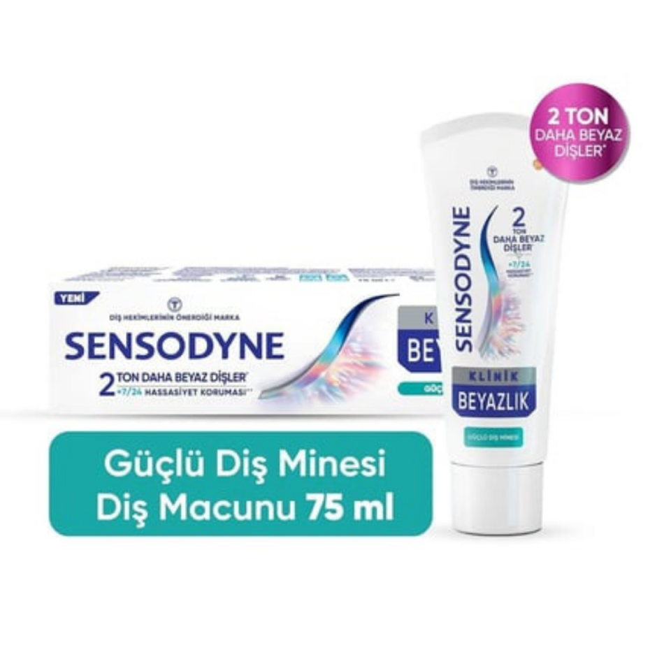 Sensodyne Klinik Beyazlık Diş Lekelerine Karşı Diş Macunu 75 ml