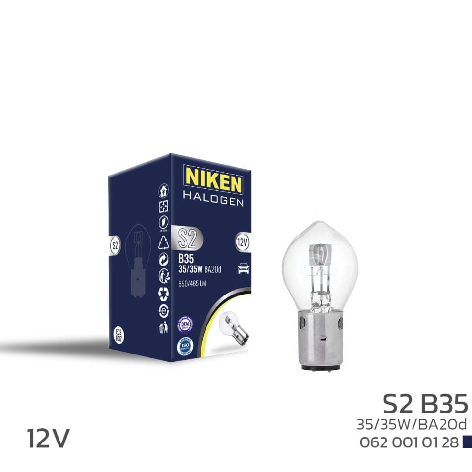 NIKEN 12V B35 S2 35W/35W BOSCH TIPI AMPUL BA20d