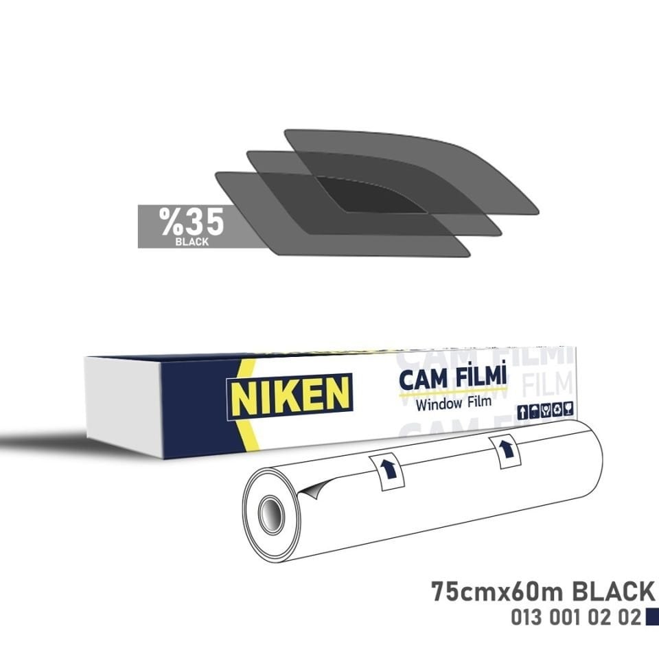 Niken Cam Filmi Çizilmez 75 Cm X 60 M Black