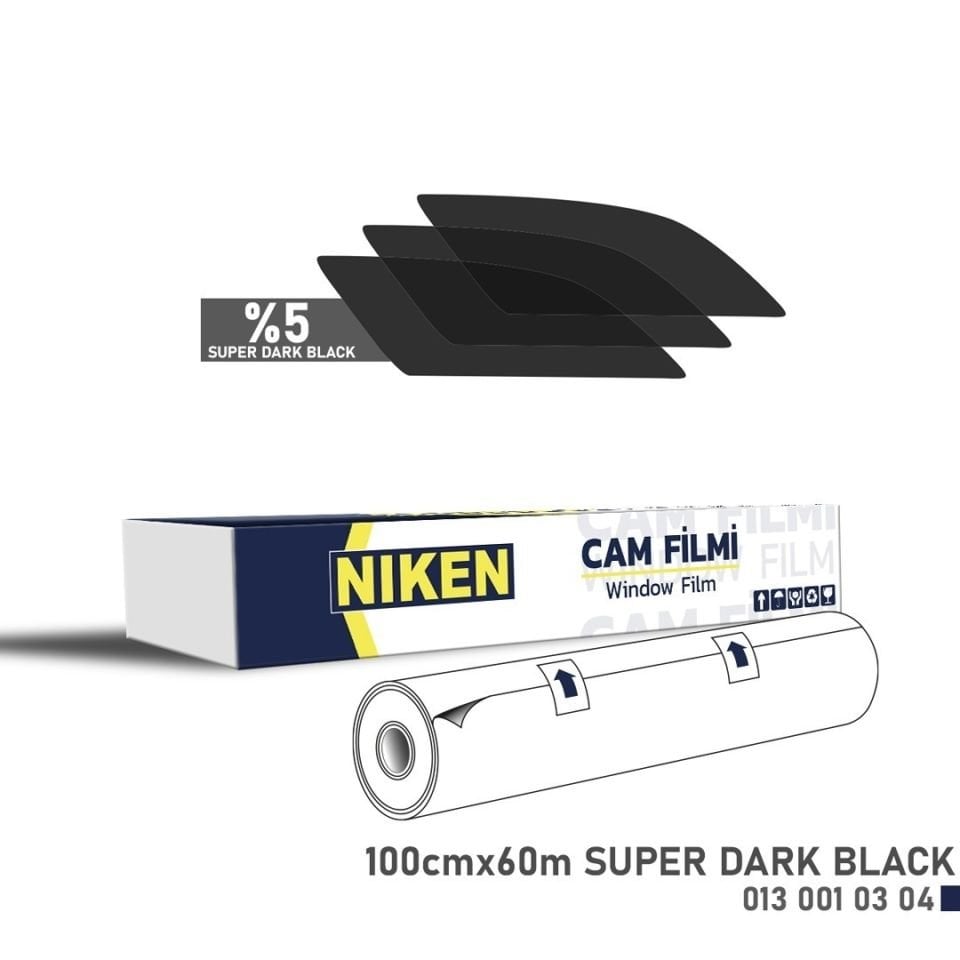 Niken Cam Filmi Çizilmez 100 Cm X 60 M Super Dark Black