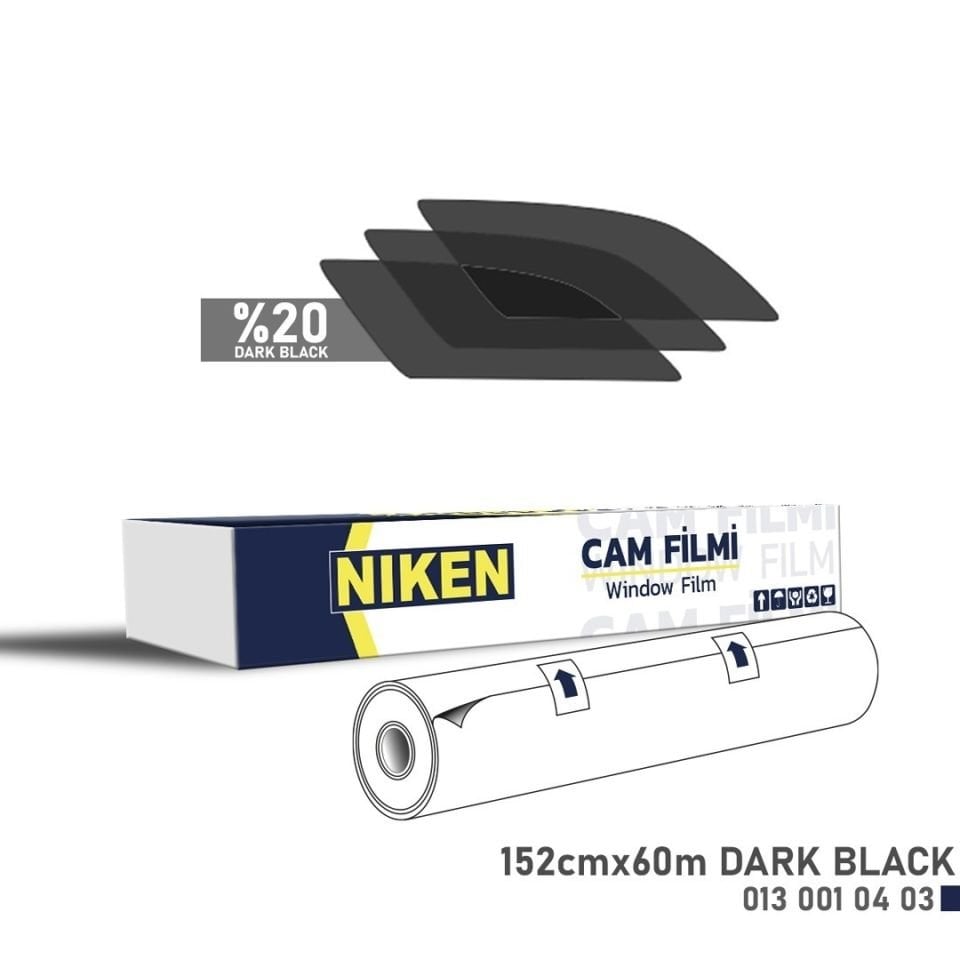 Niken Cam Filmi Çizilmez 152 Cm X 60 M Dark Black