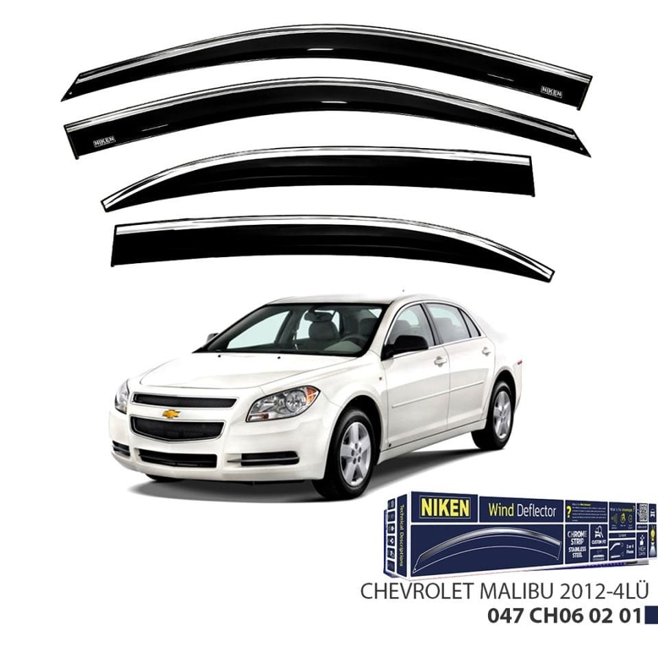 Niken Chevrolet Malibu 2012- Kromlu Cam Rüzgarlığı 4 LÜ