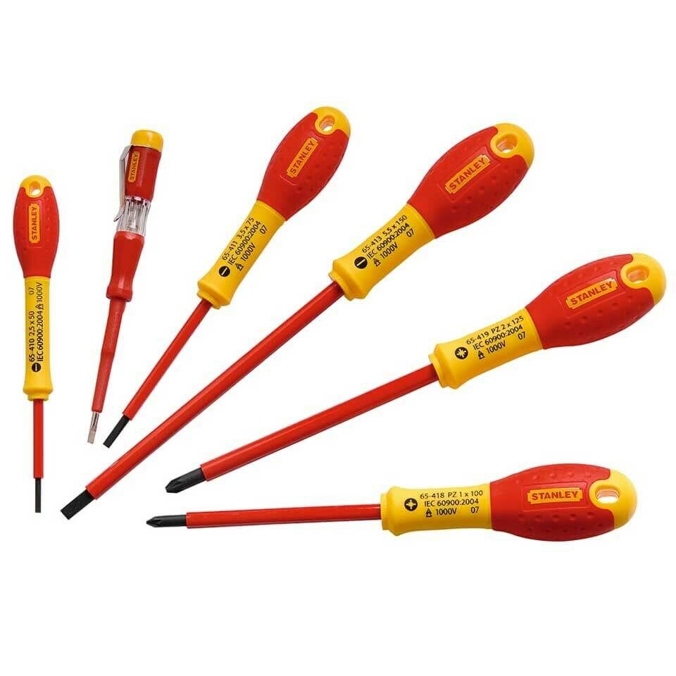 Stanley 6 Parça Elektrik İzoleli Tornavida Takımı 0-65-443