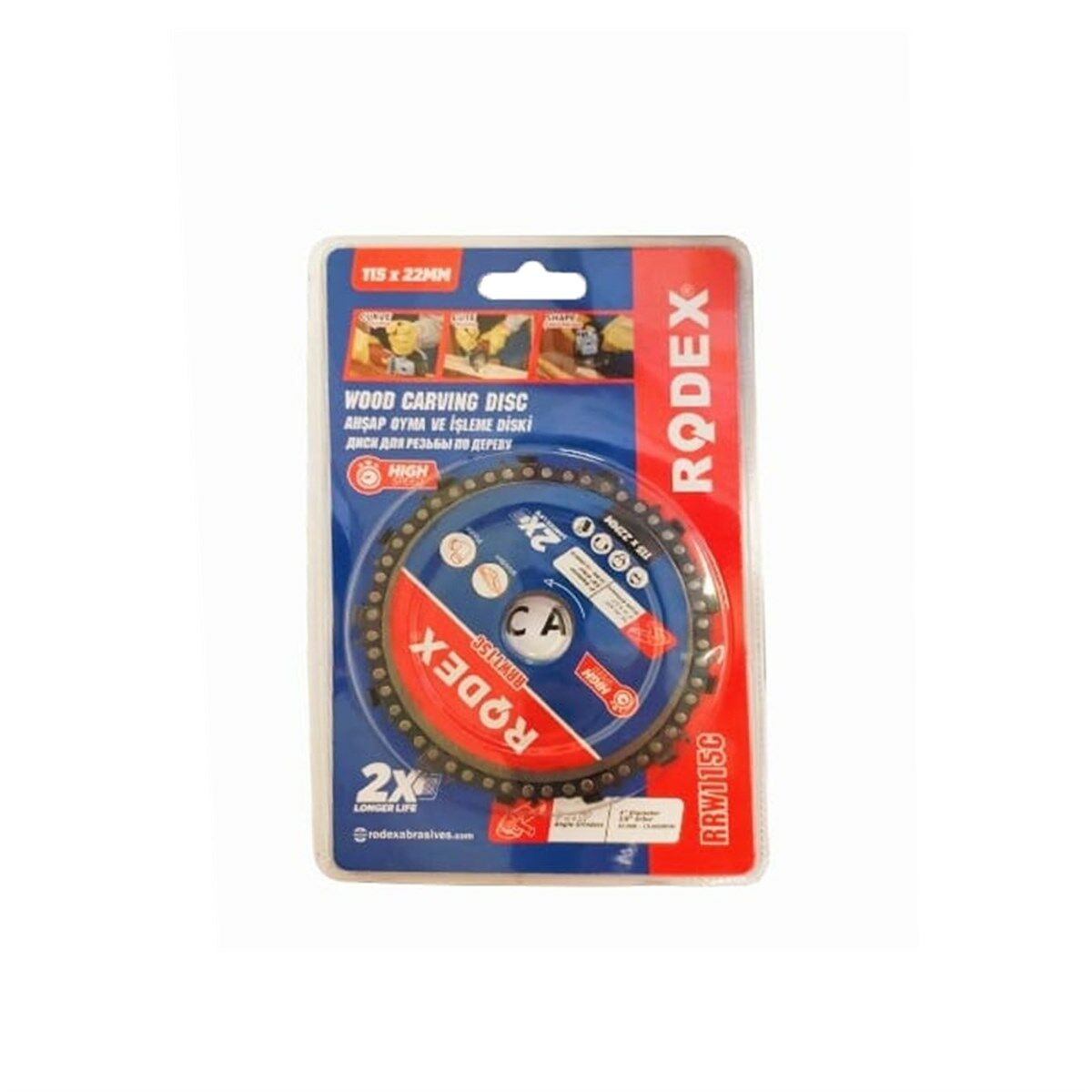 Rodex RRW115C Ahşap Oyma ve İşleme Diski 115mm