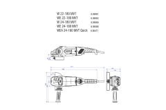 Metabo Taşlama 2200W 180mm 8500 d/d W 22-180 MVT