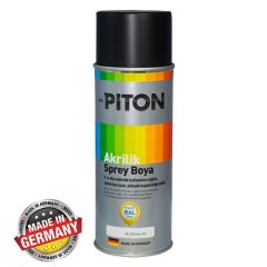 Piton Akrilik Sprey Boya 400 ml RAL9005 Yarı Mat Siyah