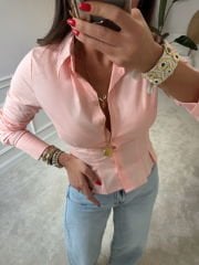 Soft Pinky Bele Oturan Gömlek