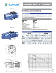 ARTEZ SMJ 150 1,5 HP - 6kat/10daire - 50 Lt.Yatay Tanklı