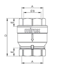 Mirox Çekvalf Dik Tip Yaylı - 1½'' - 40 mm