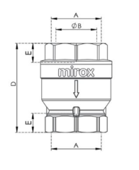 Mirox Çekvalf Dik Tip Yaylı - 2½''  - 65mm