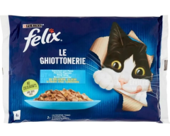 Felix Multipack Somonlu Ve Ton Balıklı Yetişkin Kedi Yaş Maması 4x85gr Eko Paket