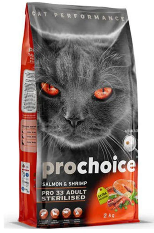 Pro Choice Pro 33 Sterilised Somonlu Kısırlaştırılmış Kedi Maması 2 kg