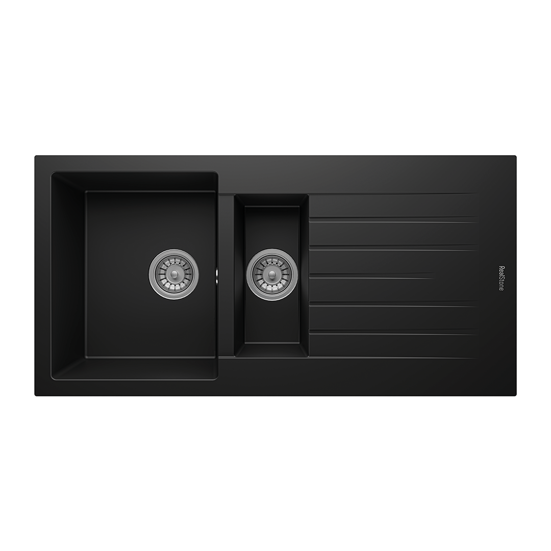 RealStone P005 Troya 100 1.5 Gözlü Damlalıklı Granit Eviye