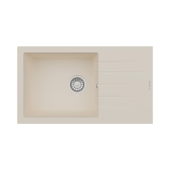 RealStone P010 Assos 76 XL Tek Gözlü Damlalıklı Granit Eviye Siyah