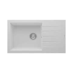 RealStone P010 Assos 76 XL Tek Gözlü Damlalıklı Granit Eviye Siyah