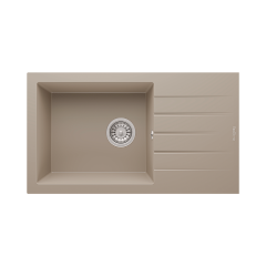 RealStone P010 Assos 76 XL Tek Gözlü Damlalıklı Granit Eviye Siyah