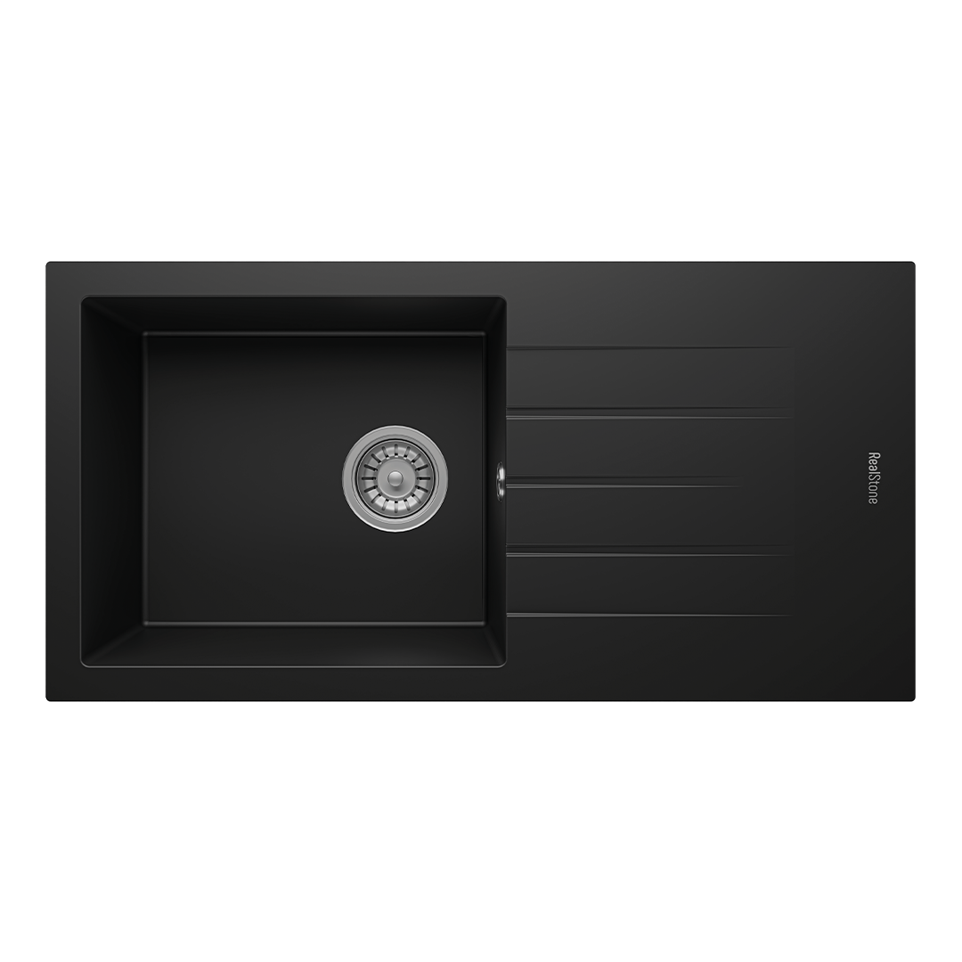 RealStone P011 Assos 86 XL Tek Gözlü Damlalıklı Granit Eviye