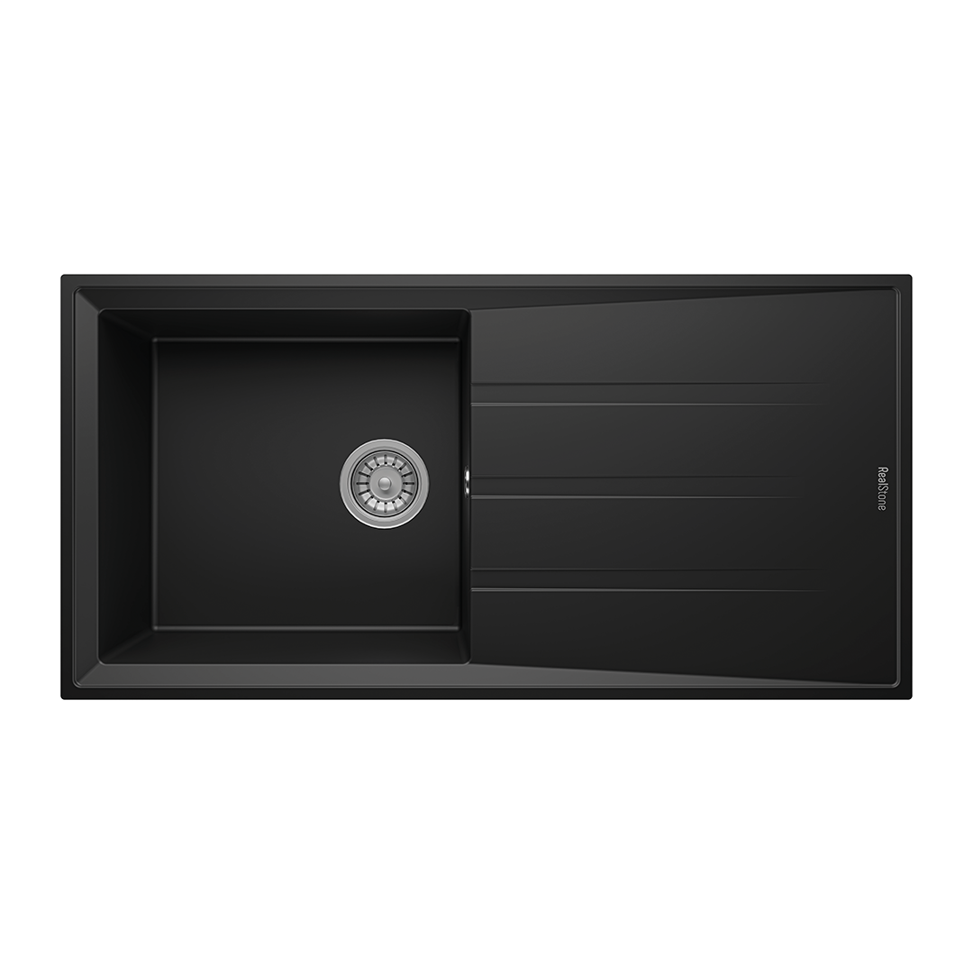 RealStone P012 Efes 100 Tek Gözlü Damlalıklı Granit Eviye