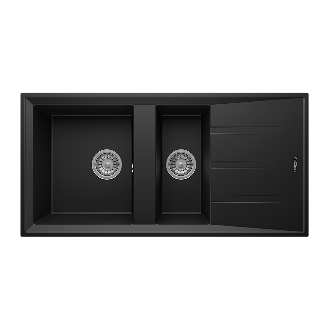 RealStone P013 Salda 100 1.5 Gözlü Damlalıklı Granit Eviye