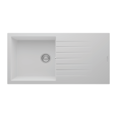 RealStone P015 Loadikya 100 XL Tek Gözlü Damlalıklı Granit Eviye Beyaz