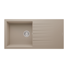 RealStone P015 Loadikya 100 XL Tek Gözlü Damlalıklı Granit Eviye Beyaz